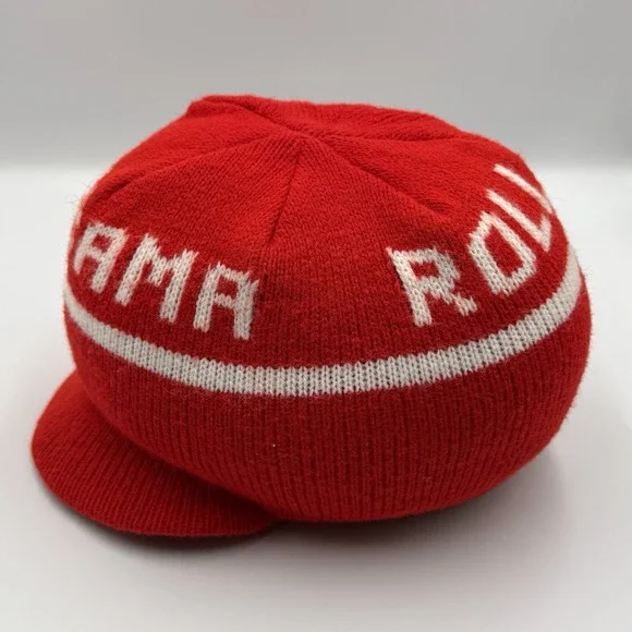 Vintage Alabama Roll Tide Knit Visor Beanie Hat Red White Brim Cap - Picture 5 of 6